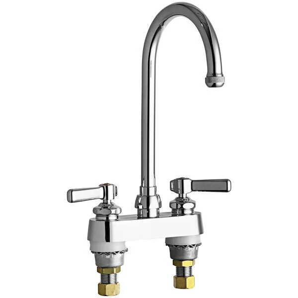 Chicago Faucet Company Chicago Faucets 526-GN2AE1ABCP Deck-Mounted Faucet With 4" Fixed Centers, 5 1/4" Rigid / Swing Spout, And 2 3/8" Lever-Style Handle 1 Chicago Faucet Company Chicago Faucets 526-GN2AE1ABCP Deck-Mounted Faucet With 4" Fixed Centers, 5 1/4" Rigid / Swing Spout, And 2 3/8" Lever-Style Handle