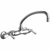 Chicago Faucet Company Chicago Faucets 445-L9ABCP 2.2 GPM Wall-Mounted Faucet With Adjustable Centers And 9 1/2" L-Type Swing Spout