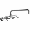 Chicago Faucet Company Chicago Faucets 445-L12ABCP 2.2 GPM Wall-Mounted Faucet With Adjustable Centers And 12" L-Type Swing Spout