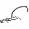 Chicago Faucet Company Chicago Faucets 445-L9E35ABCP 1.5 GPM Wall-Mounted Faucet With Adjustable Centers And 9 1/2" L-Type Swing Spout