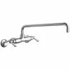 Chicago Faucet Company Chicago Faucets 445-L15E35ABCP Wall-Mounted Faucet With Adjustable Centers And 14" L-Type Swing Spout