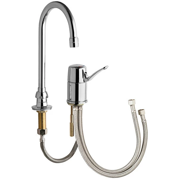 Chicago Faucet Company Chicago Faucets 2302-E35ABCP Deck-Mounted Faucet With 5 1/4" Rigid / Swing Gooseneck Spout 1 Chicago Faucet Company Chicago Faucets 2302-E35ABCP Deck-Mounted Faucet With 5 1/4" Rigid / Swing Gooseneck Spout