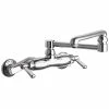 Chicago Faucet Company Chicago Faucets 445-DJ13E1ABCP Wall-Mounted Faucet With Adjustable Centers And 13" Double-Jointed Swing Spout