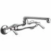 Chicago Faucet Company Chicago Faucets 445-E1ABCP Wall-Mounted Faucet With Adjustable Centers And 6" S-Type Swing Spout