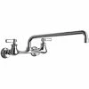 Chicago Faucet Company Chicago Faucets 540-LDL15ABCP Wall-Mounted Faucet With Adjustable Centers And 14" L-Type Swing Spout