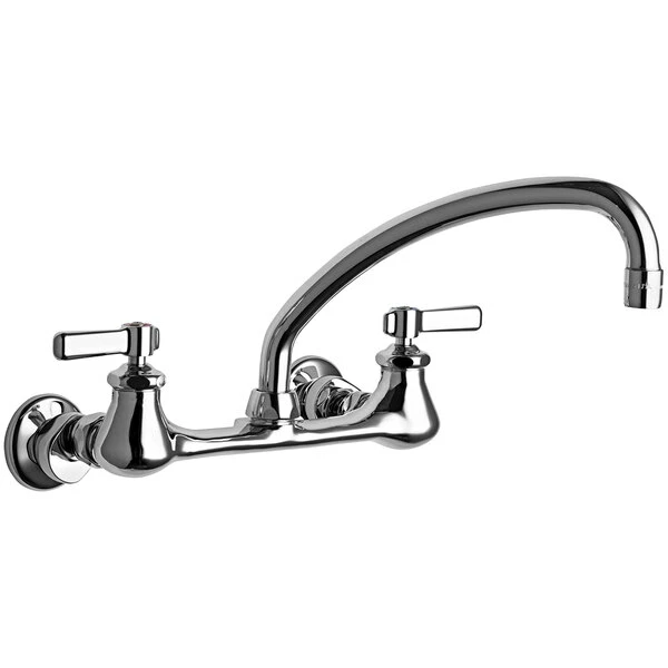 Chicago Faucet Company Chicago Faucets 540-LDL9E35ABCP 1.5 GPM Wall-Mounted Faucet With Adjustable Centers And 9 1/2" L-Type Swing Spout 1 Chicago Faucet Company Chicago Faucets 540-LDL9E35ABCP 1.5 GPM Wall-Mounted Faucet With Adjustable Centers And 9 1/2" L-Type Swing Spout