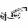 Chicago Faucet Company Chicago Faucets 640-L8E35-369YAB 1.5 GPM Wall-Mounted Faucet With Adjustable Centers, 8" L-Type Swing Spout, And 2 3/8" Lever Handles
