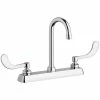 Chicago Faucet Company Chicago Faucets W8D-GN1AE35-317AB 1.5 GPM Deck-Mounted Faucet With 8" Centers And 3 1/2" Rigid / Swing Gooseneck Spout