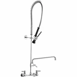 Chicago Faucet Company Chicago Faucets 510-GVB613L15XKCAB Wall-Mounted Pre-Rinse Faucet With 8" Adjustable Centers And 14" L-Type Swing Spout