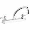 Chicago Faucet Company Chicago Faucets W8D-L9E35-369ABCP 1.5 GPM Deck-Mounted Faucet With 8" Fixed Centers And 9 1/2" L-Type Swing Spout