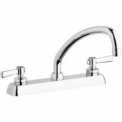 Chicago Faucet Company Chicago Faucets W8D-L9E35-369ABCP 1.5 GPM Deck-Mounted Faucet With 8" Fixed Centers And 9 1/2" L-Type Swing Spout