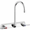 Chicago Faucet Company Chicago Faucets W8W-GN2AE35-369AB 1.5 GPM Wall-Mounted Faucet With 8" Fixed Centers And 5 1/4" Rigid / Swing Gooseneck Spout