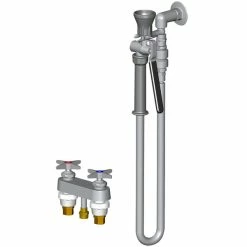 Chicago Faucet Company Chicago Faucets 524-VBABCP Deck-Mounted Pre-Rinse Faucet With 4" Fixed Centers And Remote Valve