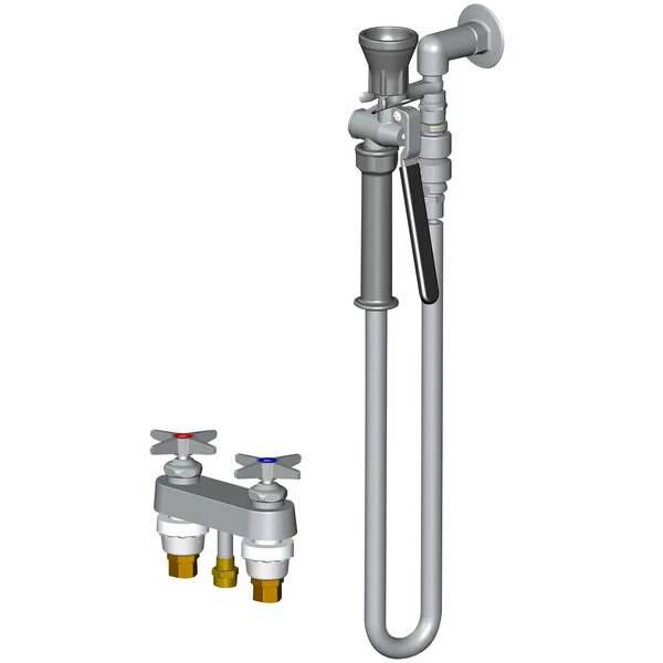 Chicago Faucet Company Chicago Faucets 524-VBABCP Deck-Mounted Pre-Rinse Faucet With 4" Fixed Centers And Remote Valve 1 Chicago Faucet Company Chicago Faucets 524-VBABCP Deck-Mounted Pre-Rinse Faucet With 4" Fixed Centers And Remote Valve