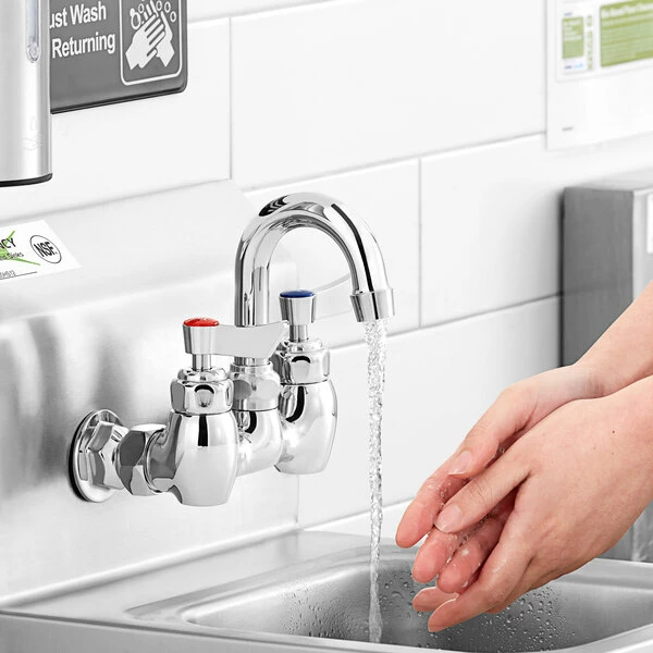 Waterloo Wall Mount Faucet With 3" Gooseneck Spout And 4" Centers 1 Waterloo Wall Mount Faucet With 3" Gooseneck Spout And 4" Centers