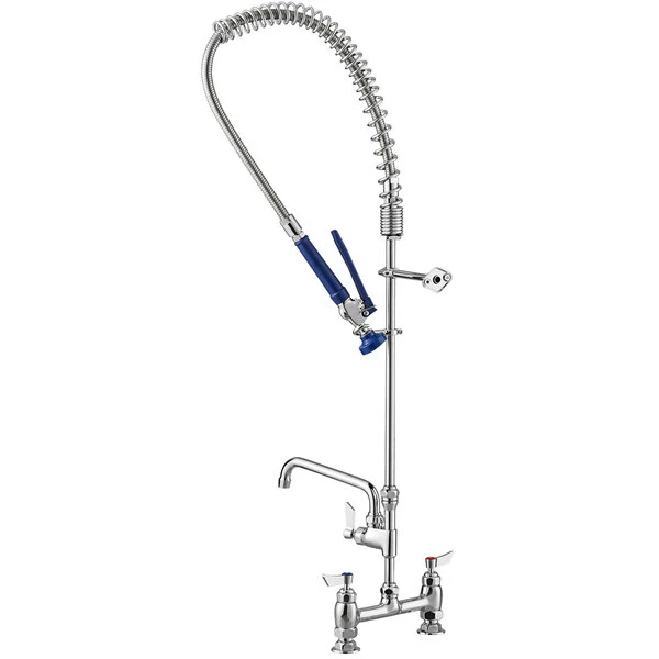 Waterloo 1.15 GPM Deck-Mounted Pre-Rinse Faucet With 8" Centers And 8" Add-On Faucet 2 Waterloo 1.15 GPM Deck-Mounted Pre-Rinse Faucet With 8" Centers And 8" Add-On Faucet - Image 2
