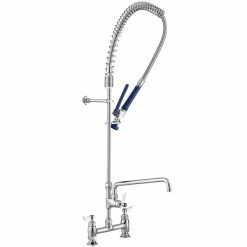 Waterloo 1.15 GPM Deck-Mounted Pre-Rinse Faucet With 8" Centers And 14" Add-On Faucet