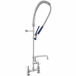 Waterloo 1.15 GPM Deck-Mounted Pre-Rinse Faucet With 8" Centers And 10" Add-On Faucet