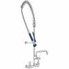 Waterloo 1.15 GPM Wall-Mounted Pre-Rinse Faucet With 8" Centers And 6" Add-On Faucet