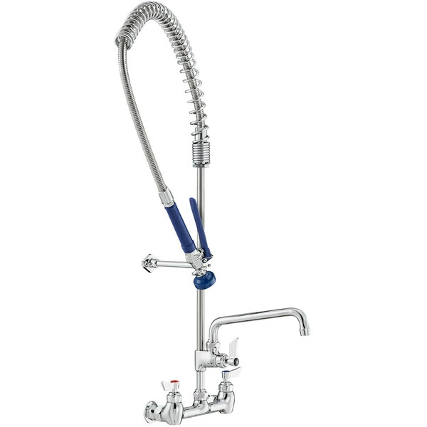 Waterloo 1.15 GPM Wall-Mounted Pre-Rinse Faucet With 8" Centers And 10" Add-On Faucet 1 Waterloo 1.15 GPM Wall-Mounted Pre-Rinse Faucet With 8" Centers And 10" Add-On Faucet