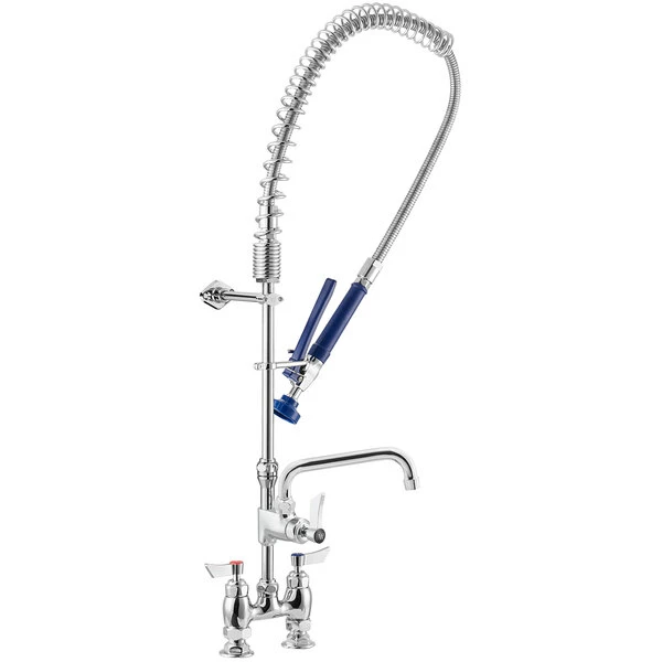 Waterloo 1.15 GPM Deck-Mounted Pre-Rinse Faucet With 4" Centers And 6" Add-On Faucet 1 Waterloo 1.15 GPM Deck-Mounted Pre-Rinse Faucet With 4" Centers And 6" Add-On Faucet