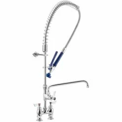 Waterloo 1.15 GPM Deck-Mounted Pre-Rinse Faucet With 4" Centers And 12" Add-On Faucet