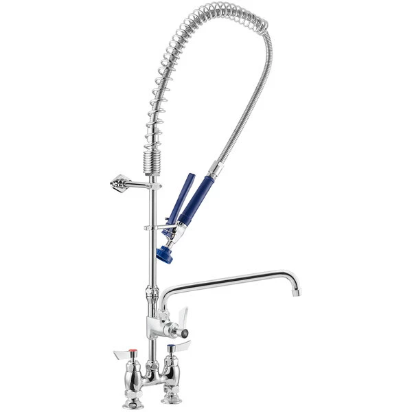 Waterloo 1.15 GPM Deck-Mounted Pre-Rinse Faucet With 4" Centers And 12" Add-On Faucet 1 Waterloo 1.15 GPM Deck-Mounted Pre-Rinse Faucet With 4" Centers And 12" Add-On Faucet