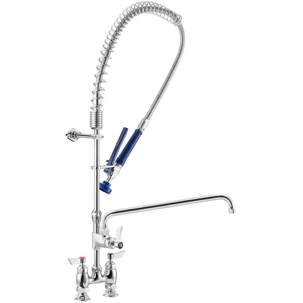 Waterloo 1.15 GPM Deck-Mounted Pre-Rinse Faucet With 4" Centers And 16" Add-On Faucet 1 Waterloo 1.15 GPM Deck-Mounted Pre-Rinse Faucet With 4" Centers And 16" Add-On Faucet
