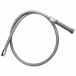 T&S Brass And Bronze Works T&S B-0044-H 44" Stainless Steel Flex Hose With Gray Handle