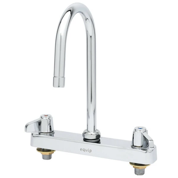T&S Brass And Bronze Works Equip By T&S 5F-8CLX05 Deck Mounted Workboard Faucet With 5 9/16" Gooseneck Spout, 8" Centers, Laminar Flow Device, And Lever Handles 1 T&S Brass And Bronze Works Equip By T&S 5F-8CLX05 Deck Mounted Workboard Faucet With 5 9/16" Gooseneck Spout, 8" Centers, Laminar Flow Device, And Lever Handles