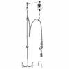 T&S Brass And Bronze Works T&S B-0130 Wall Mounted 53" High Pre-Rinse Faucet With Adjustable 8" Centers, Quick Connect Spray Valve, Balancer, 68" Hose, Vacuum Breaker, And 6" Wall Bracket