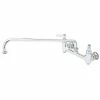 T&S Brass And Bronze Works T&S B-0230-BST Wall Mounted Pantry Faucet With 8" Adjustable Centers, 18" Swing Nozzle, Eterna Cartridges, And Built-In Stops