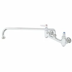 T&S Brass And Bronze Works T&S B-0230-BST Wall Mounted Pantry Faucet With 8" Adjustable Centers, 18" Swing Nozzle, Eterna Cartridges, And Built-In Stops