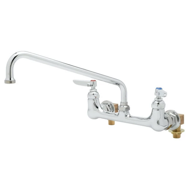 T&S Brass And Bronze Works T&S B-0230-CR-SC-EK Wall Mounted Faucet With 8" Centers, Cerama Cartridges, Spring Checks, And Installation Kit 1 T&S Brass And Bronze Works T&S B-0230-CR-SC-EK Wall Mounted Faucet With 8" Centers, Cerama Cartridges, Spring Checks, And Installation Kit