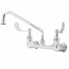 T&S Brass And Bronze Works T&S B-0231-WH4 Wall Mounted Pantry Faucet With 8" Adjustable Centers, 12" Swing Nozzle, Eterna Cartridges, And 4" Wrist Action Handles