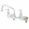 T&S Brass And Bronze Works T&S B-0232-ELK Wall Mounted Pantry Faucet With 8" Adjustable Centers, 6" Swing Nozzle, Eterna Cartridges, And Installation Kit