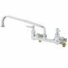 T&S Brass And Bronze Works T&S B-0233 Wall Mounted Pantry Faucet With 8" Centers, 12" Swing Nozzle, And Installation Kit
