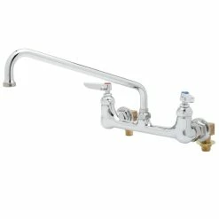 T&S Brass And Bronze Works T&S B-0233 Wall Mounted Pantry Faucet With 8" Centers, 12" Swing Nozzle, And Installation Kit