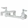 T&S Brass And Bronze Works T&S B-0234-EE Wall Mounted Pantry Faucet With 8" Adjustable Centers, 6" Cast Swing Spout, And EE Connections