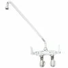 T&S Brass And Bronze Works T&S B-0239 Wall Mounted Pantry Faucet With Adjustable Centers, 16" Swing Nozzle, And Eterna Cartridges