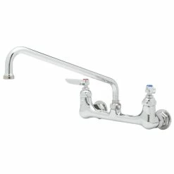 T&S Brass And Bronze Works T&S B-0244 Wall Mounted Pantry Faucet With 8" Adjustable Centers, 12" Swing Nozzle, And Installation Kit