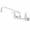 T&S Brass And Bronze Works T&S B-2429-CR Wall Mount Faucet With 8" Centers, 10" Swing Nozzle, And Cerama Cartridges