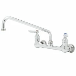 T&S Brass And Bronze Works T&S B-2429-CR Wall Mount Faucet With 8" Centers, 10" Swing Nozzle, And Cerama Cartridges
