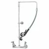 T&S Brass And Bronze Works T&S B-0132 Wall Mounted 35 7/8" High Pre-Rinse Faucet With Adjustable 8" Centers, Swivel Arm, 26" Hose, And 6" Wall Bracket