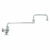T&S Brass And Bronze Works T&S B-0261 Wall Mount Single Sink Faucet With Single Supply, 15" Double Joint Nozzle, And 4 Arm Handle