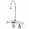 T&S Brass And Bronze Works T&S B-0341 Wall Mounted Mixing Faucet With 4" Adjustable Centers, 5 11/16" Swivel Gooseneck, And Eterna Cartridges