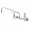 T&S Brass And Bronze Works T&S B-0230-02 Wall Mounted Faucet With 18" Swing Spout, 2.2 GPM Aerator, 8" Adjustable Centers, And Lever Handles
