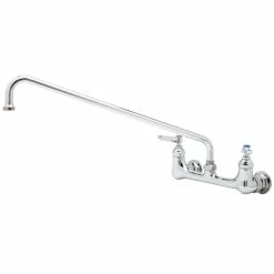 T&S Brass And Bronze Works T&S B-0230-CR Wall Mounted Pantry Faucet With 8" Centers, 18" Swing Nozzle, And Cerama Cartridges
