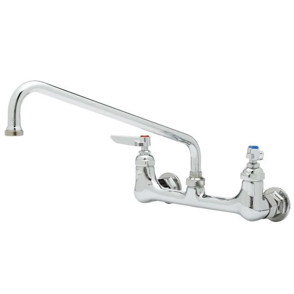 T&S Brass And Bronze Works T&S B-0231-A22-CVH Wall Mounted Pantry Faucet With 8" Adjustable Centers, 12" Swing Nozzle, Eterna Cartridges, And Check Valves 1 T&S Brass And Bronze Works T&S B-0231-A22-CVH Wall Mounted Pantry Faucet With 8" Adjustable Centers, 12" Swing Nozzle, Eterna Cartridges, And Check Valves