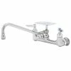 T&S Brass And Bronze Works T&S B-0233-02 Wall Mounted Pantry Faucet With 8" Adjustable Centers, 8" Swing Nozzle, Eterna Cartridges, And Soap Dish
